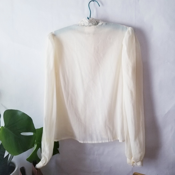 Vintage Gunne Sax High Neck Blouse - Picture 5 of 6